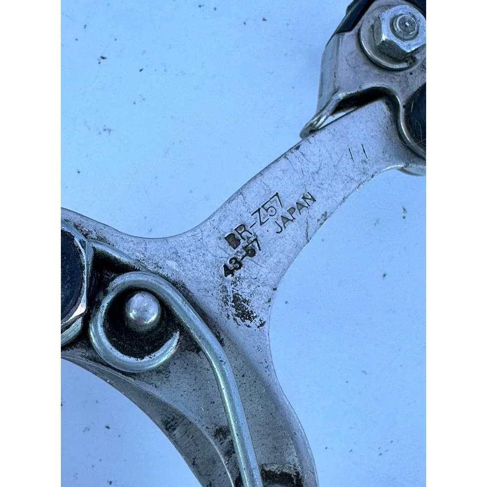 Vintage Shimano BR-Z57 Silver Aluminum Side Pull Road‎ Bike Caliper Brake Set